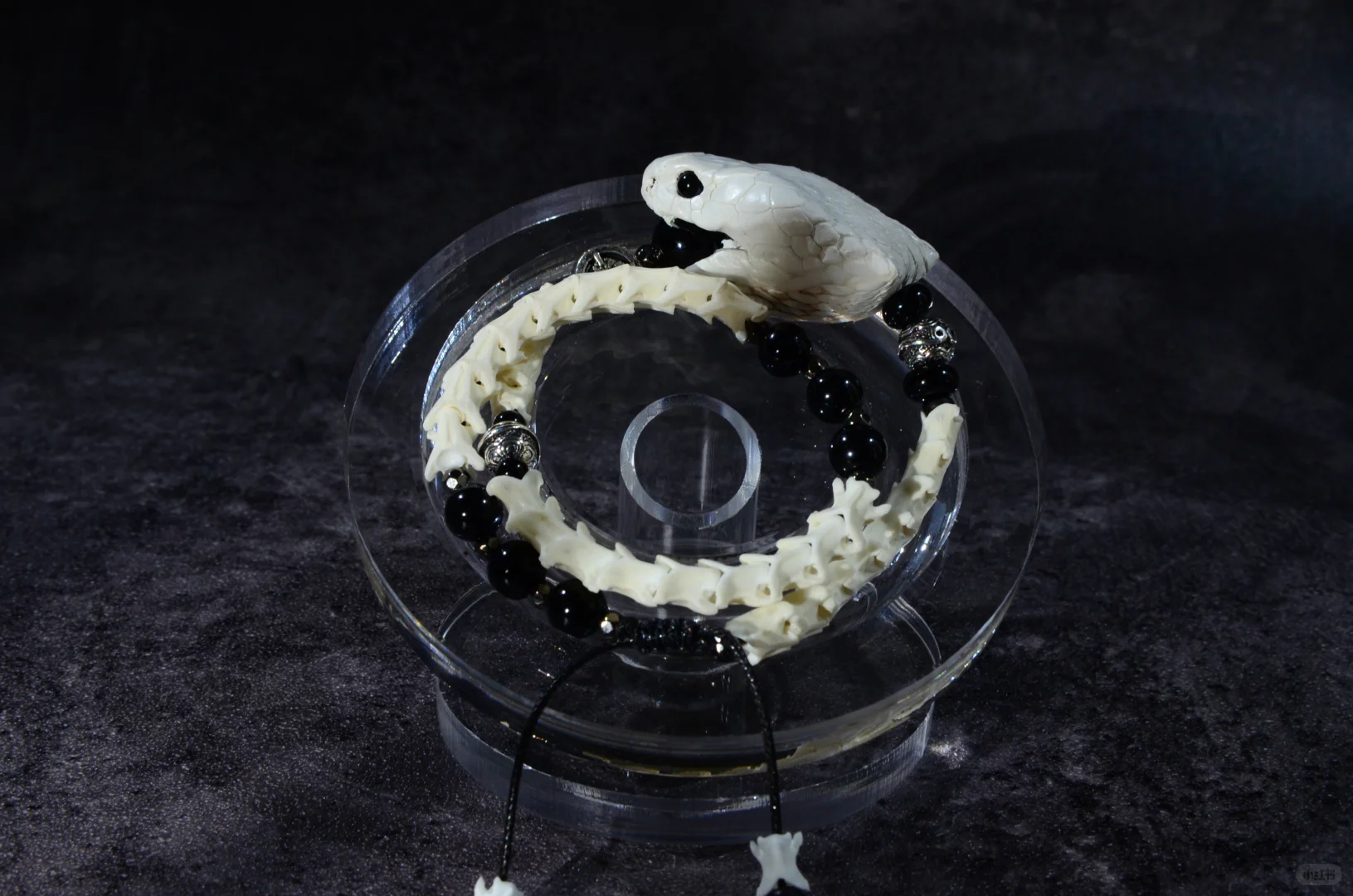 蛇骨手链带蛇头双圈男女通用款小众个性手链