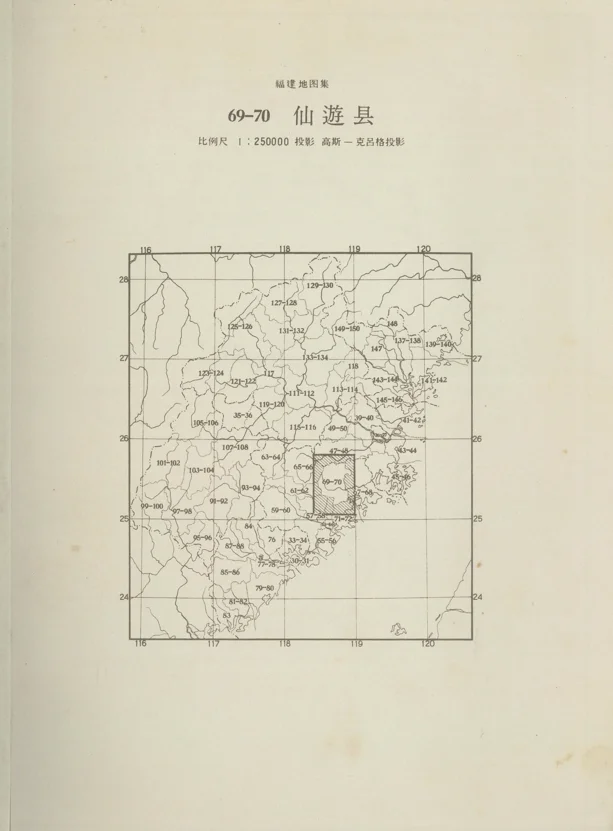 1962年福建省地图集仙游县的介绍（下）