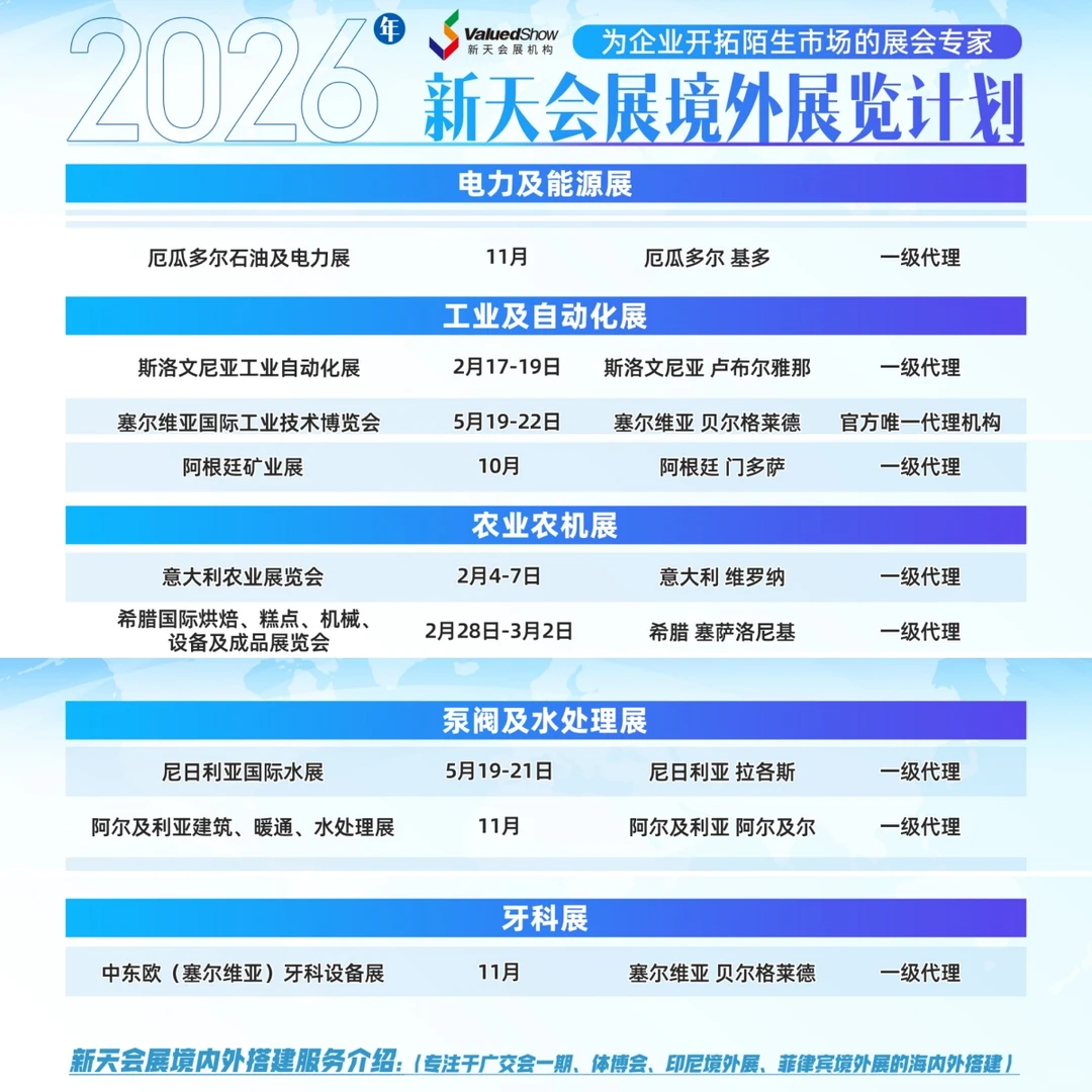 展会推荐 | 电力能源、工业、基建、农业…