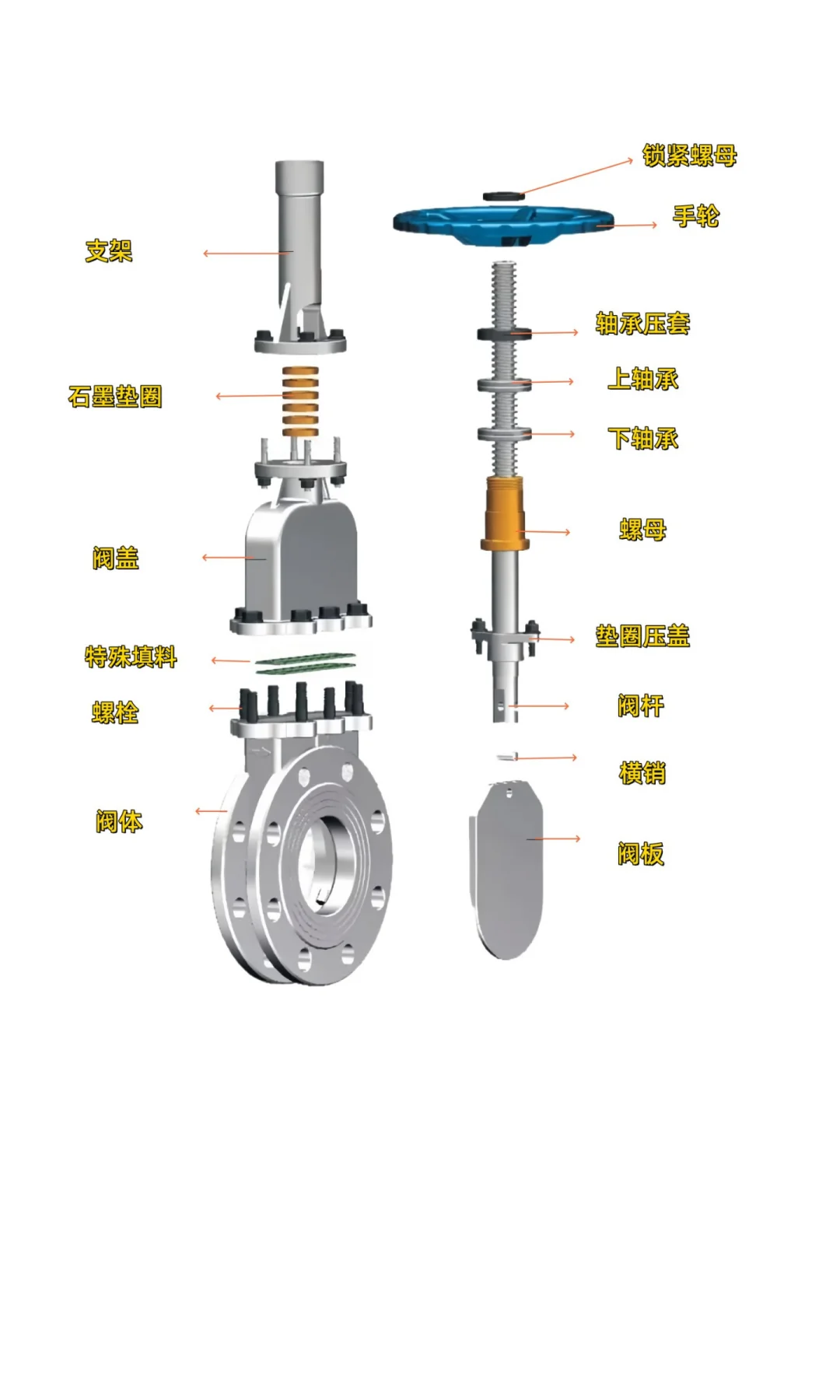 闸阀的结构图汇总-标光议阀
