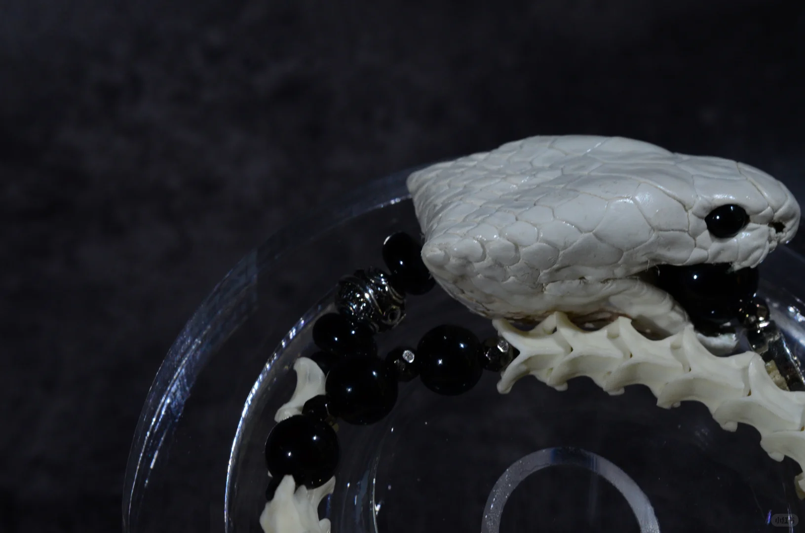 蛇骨手链带蛇头双圈男女通用款小众个性手链