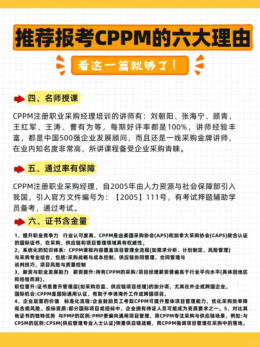 推荐报考CPPM的六大理由！看这一篇就够了。
