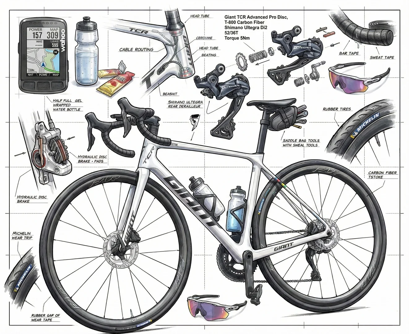 nano banana分解你的公路车!含提示词