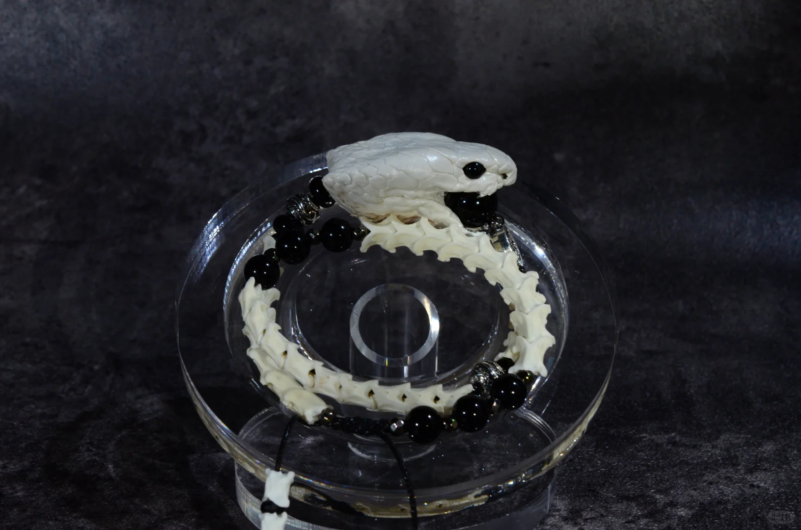 蛇骨手链带蛇头双圈男女通用款小众个性手链