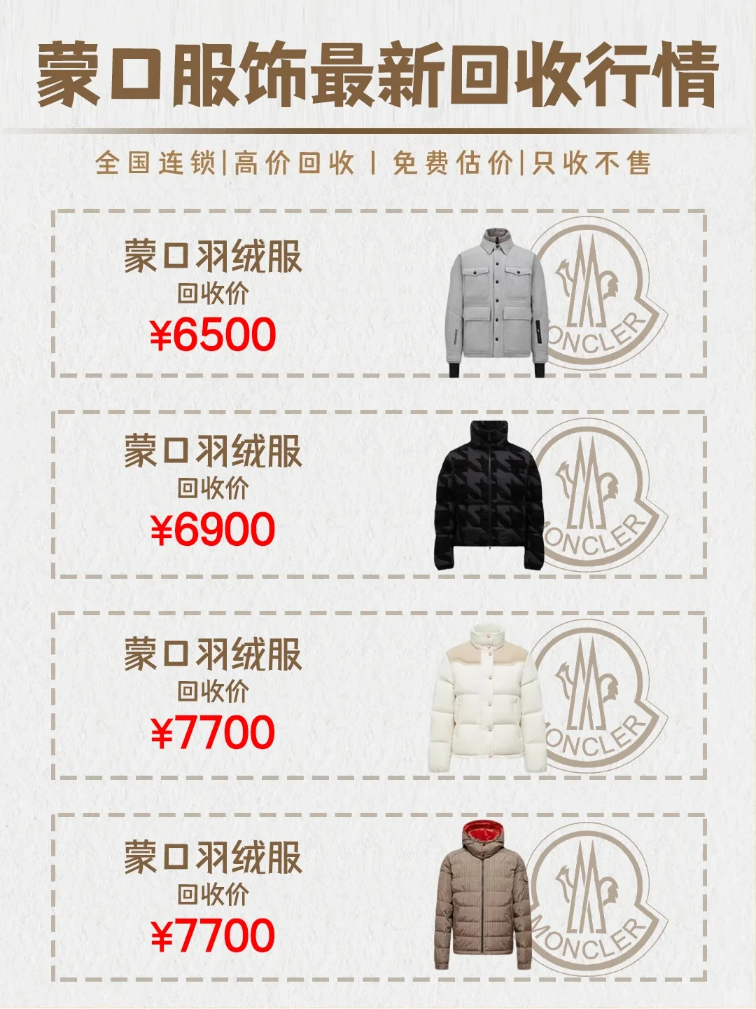 蒙口羽绒服回收行情揭秘！11月能收这个价！