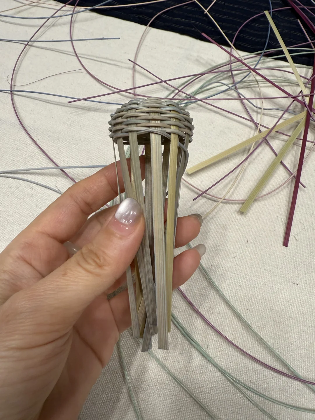 非遗竹编小香囊挂件～～～?