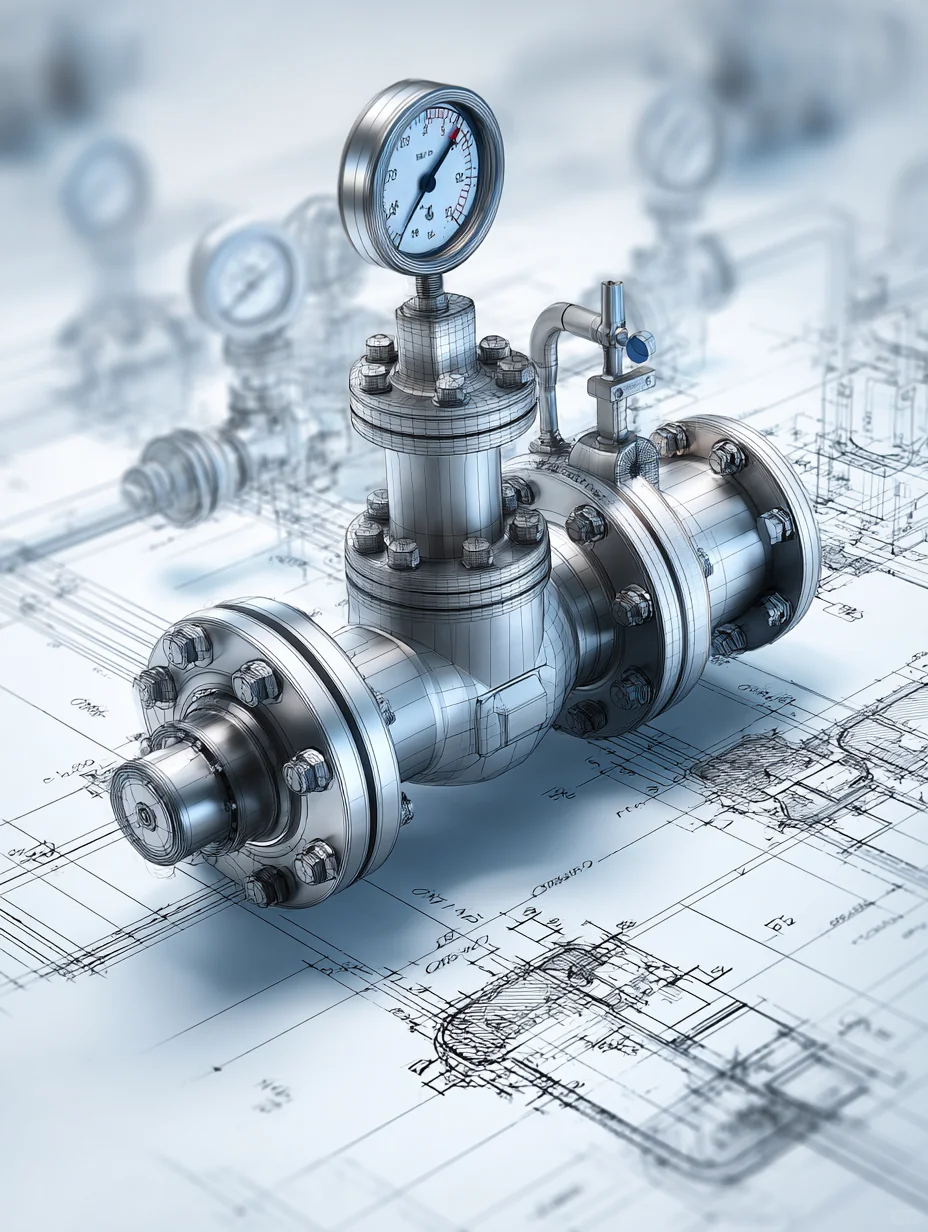 工业球阀设计草图｜提示词