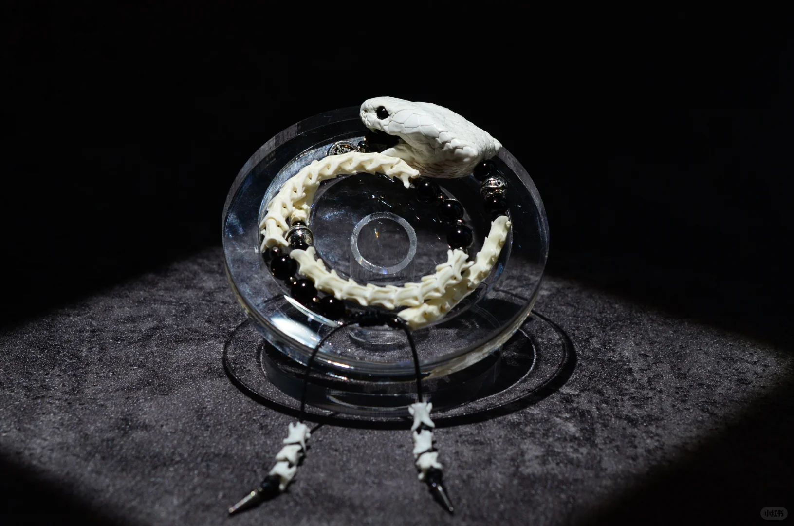 蛇骨手链带蛇头双圈男女通用款小众个性手链