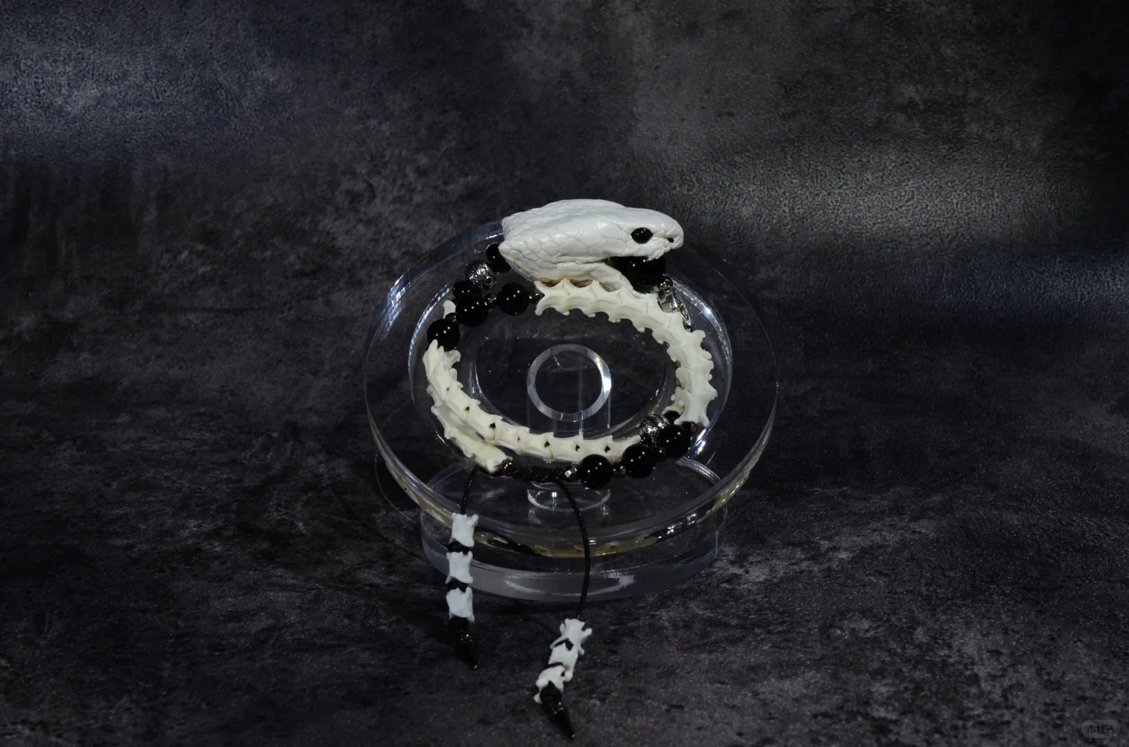 蛇骨手链带蛇头双圈男女通用款小众个性手链