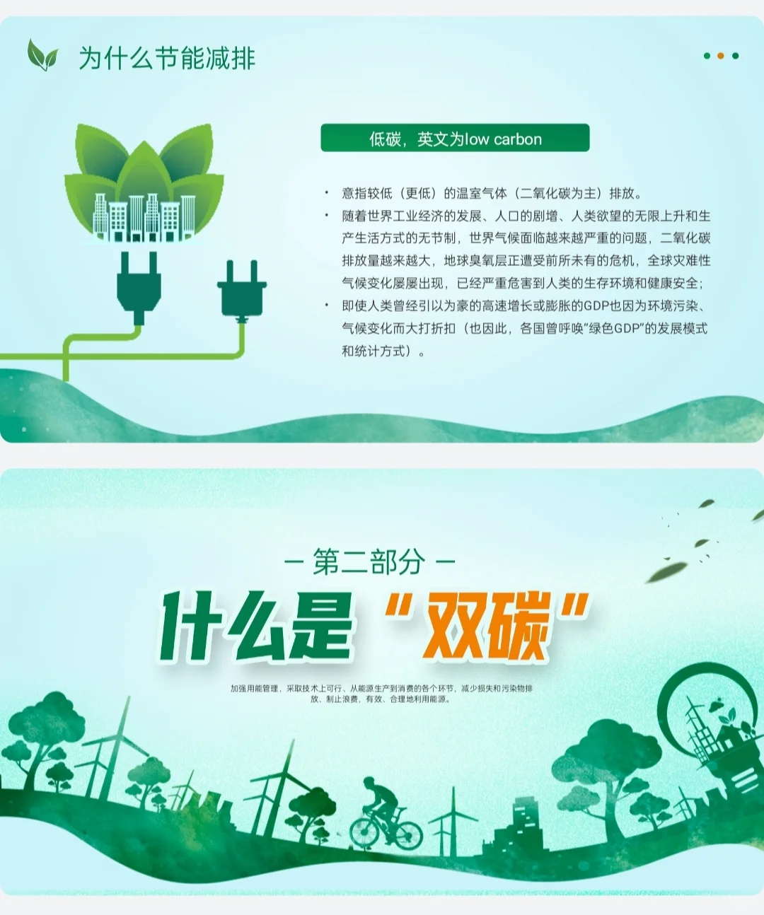 节能减碳主题课件