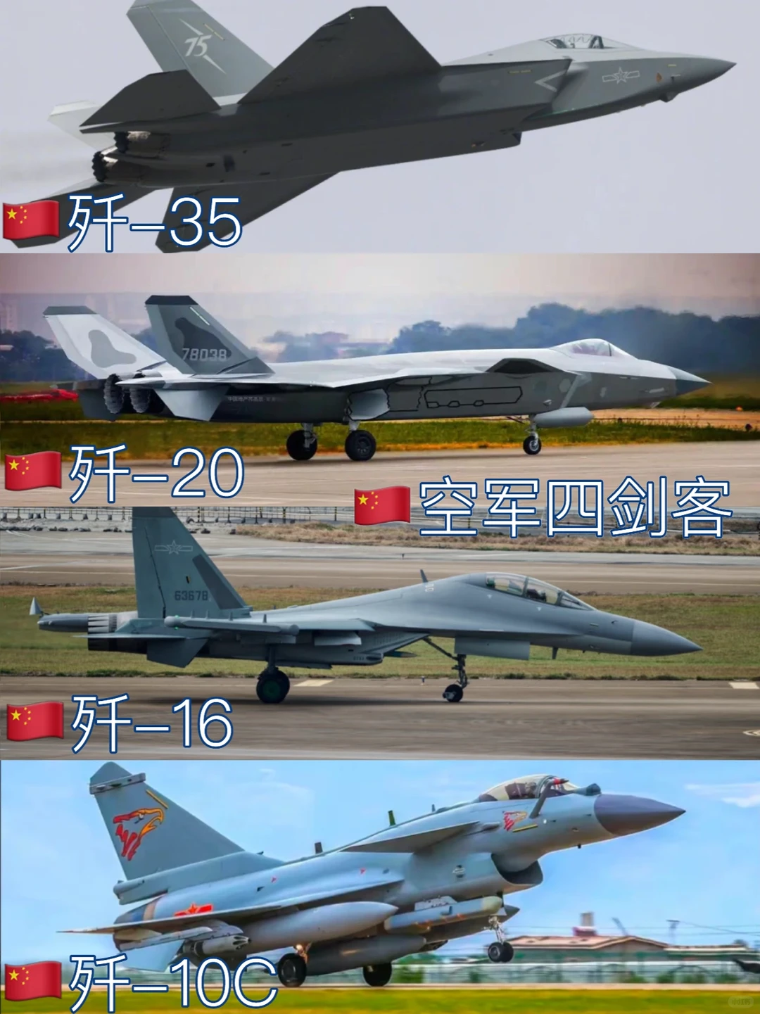 ??空军“四剑客”里谁才是你心中C位战机？