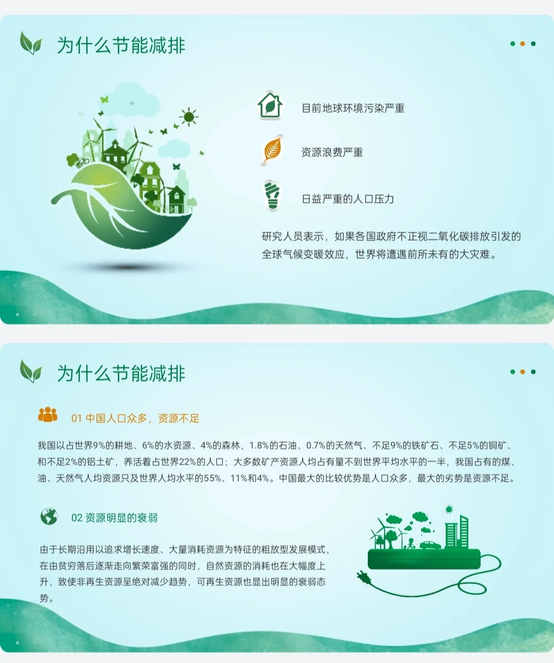 节能减碳主题课件