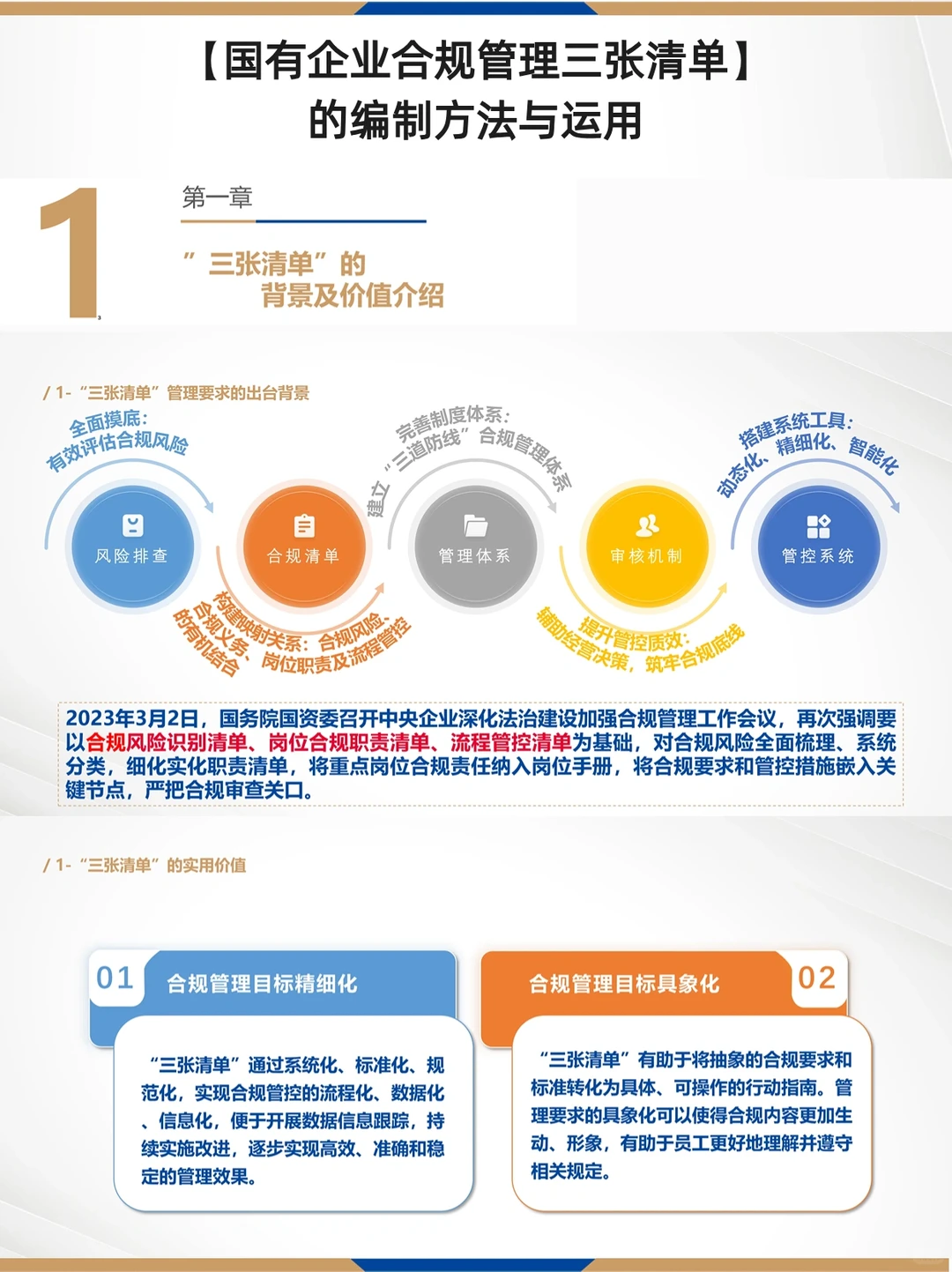 ?国企合规管理三张清单的运用！超实用