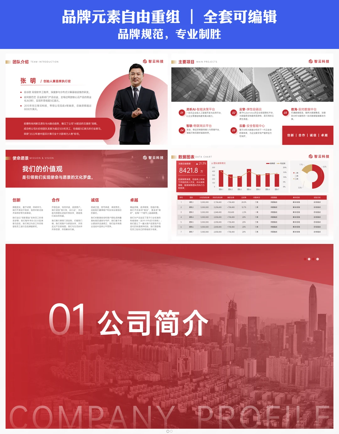 企业简介ppt｜高新企业必备模板