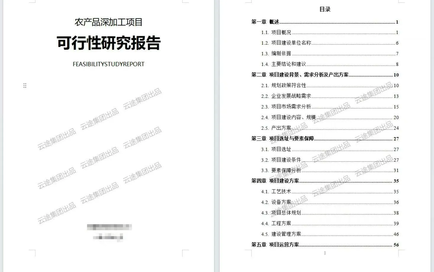 农产品深加工项目可研报告案例