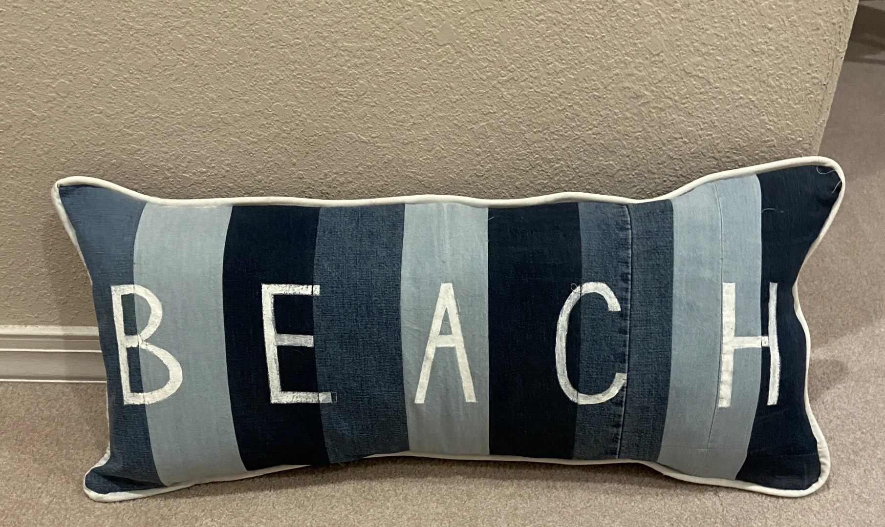 旧物改造：旧牛仔裤（3）-抱枕