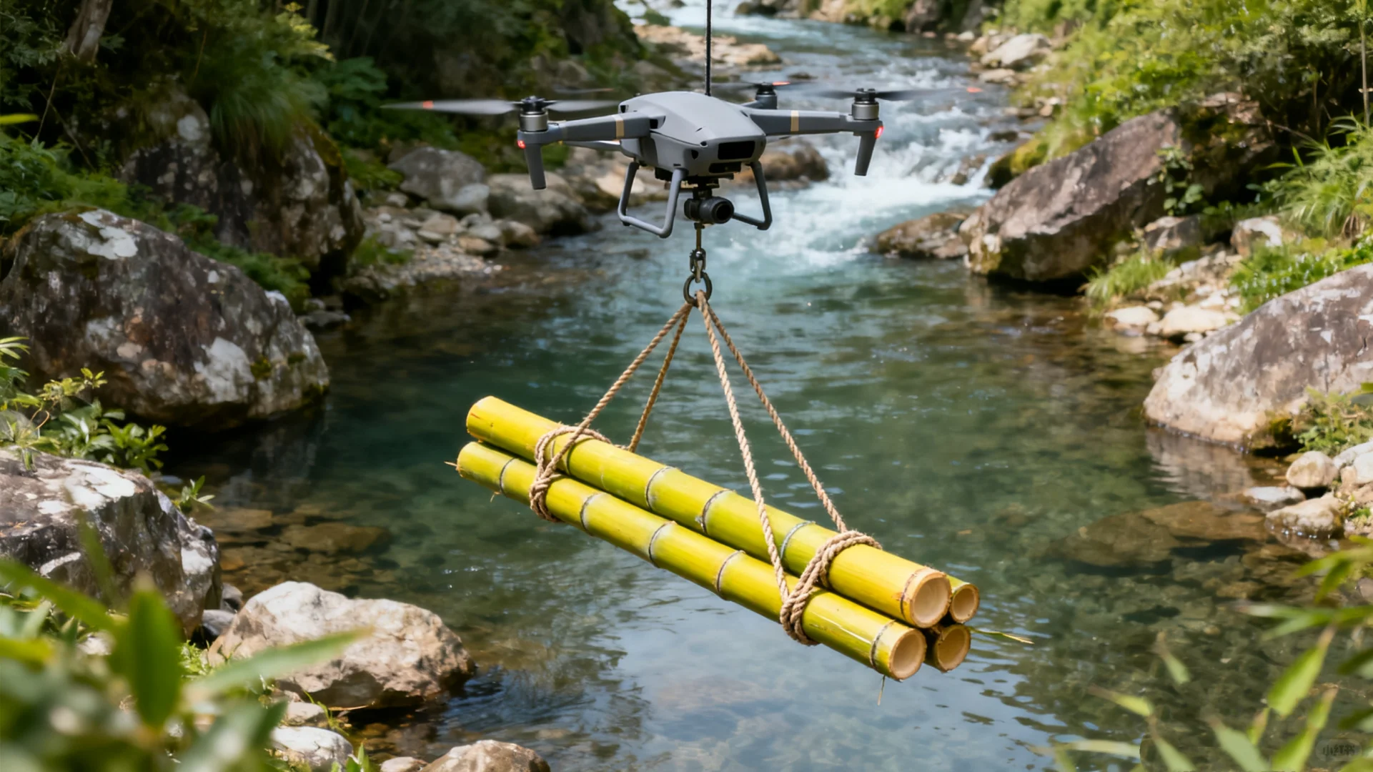 无人机飞手，吊运毛竹项目，老手速来！