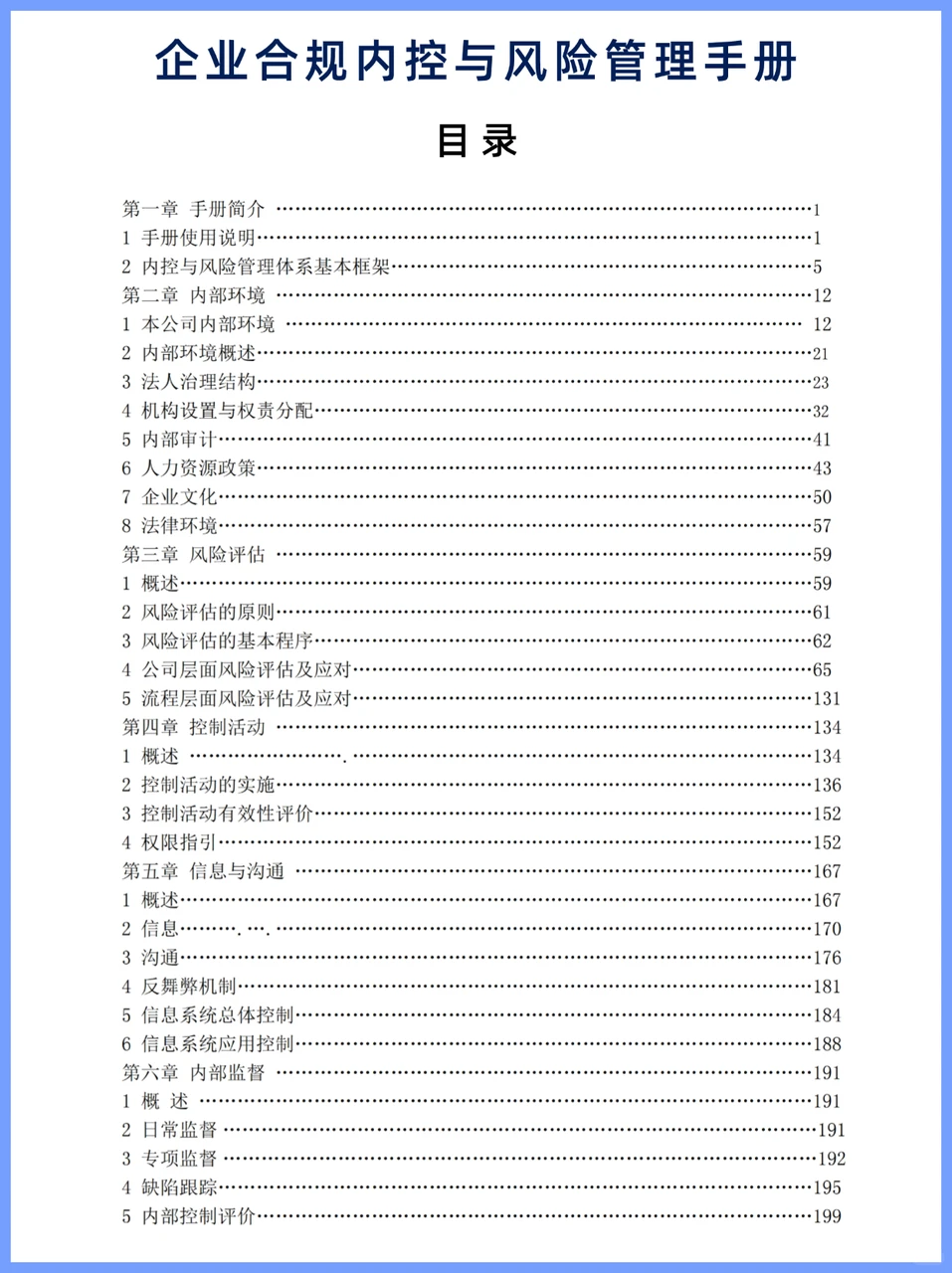 企业合规内控与风险管理手册?码住