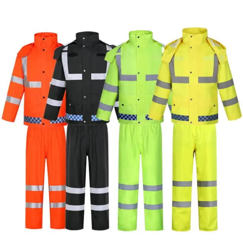 交通户外执勤300D牛津布荧光绿环卫园林