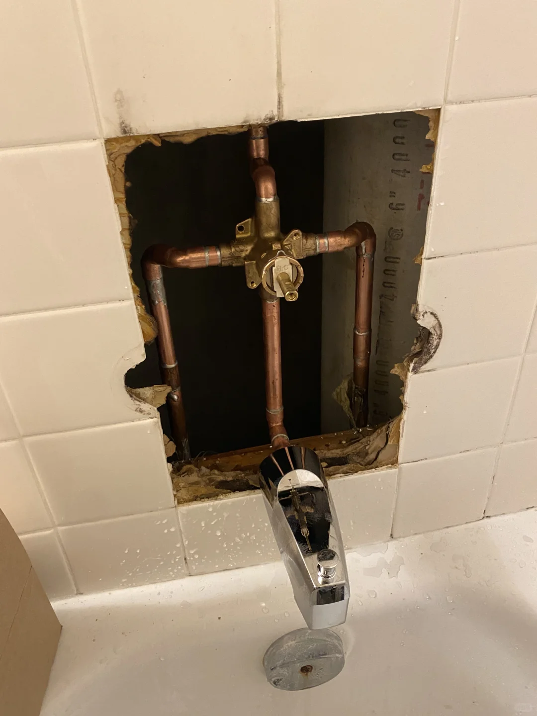 Replace shower faucet