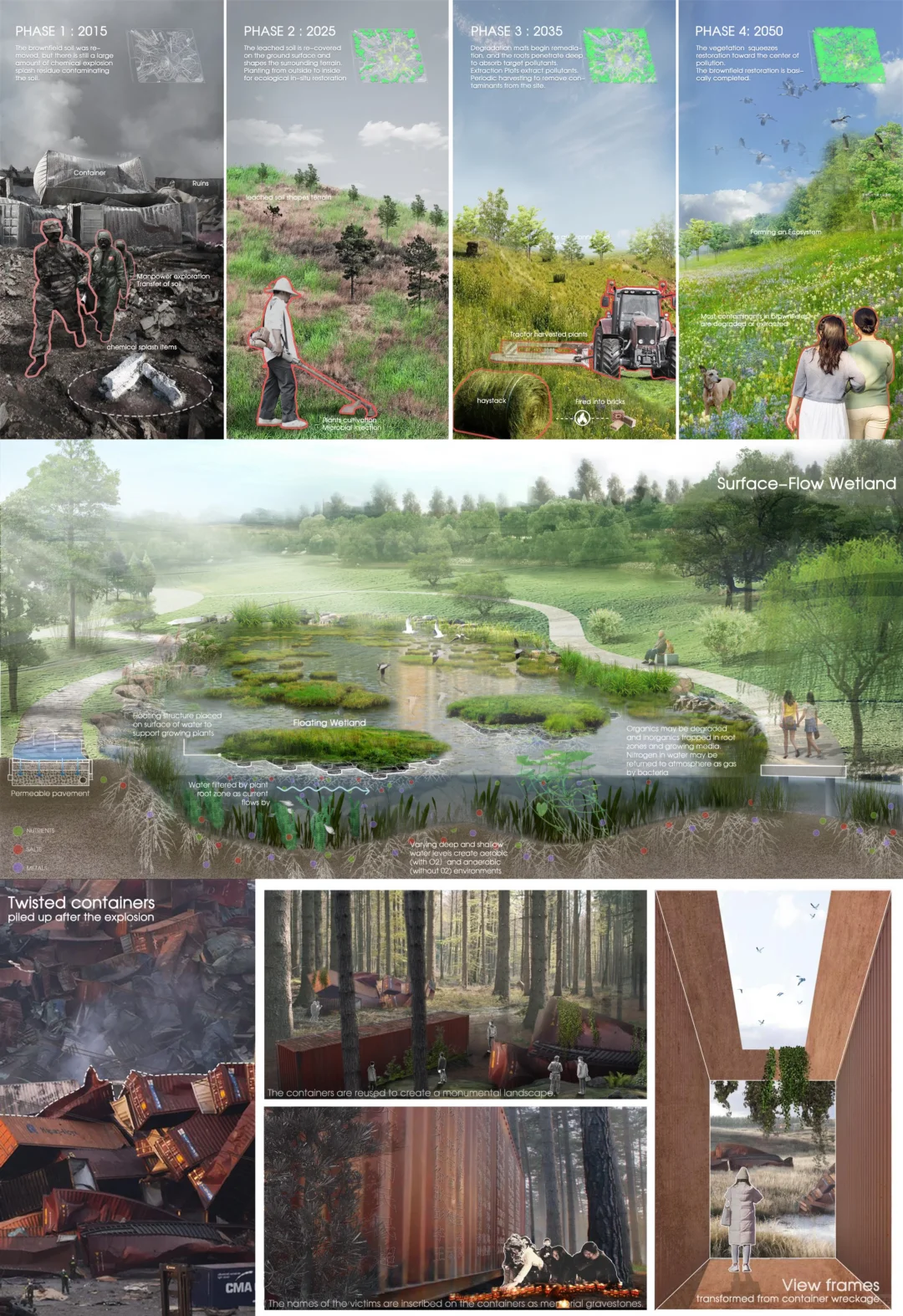 ?ASLA｜细胞生长盘：棕地景观生态恢复设计⁉️