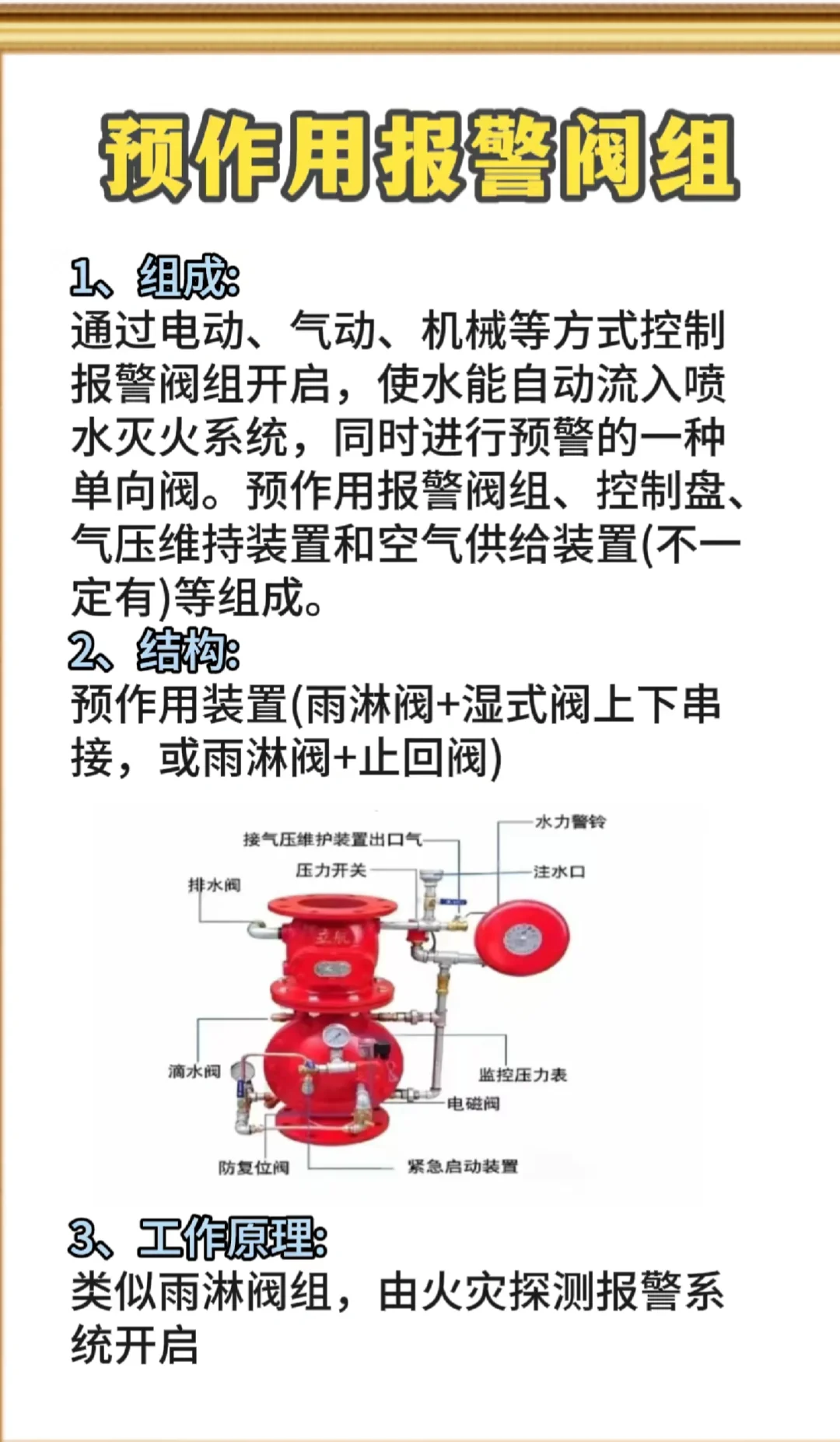 报警阀组的线下实操考点