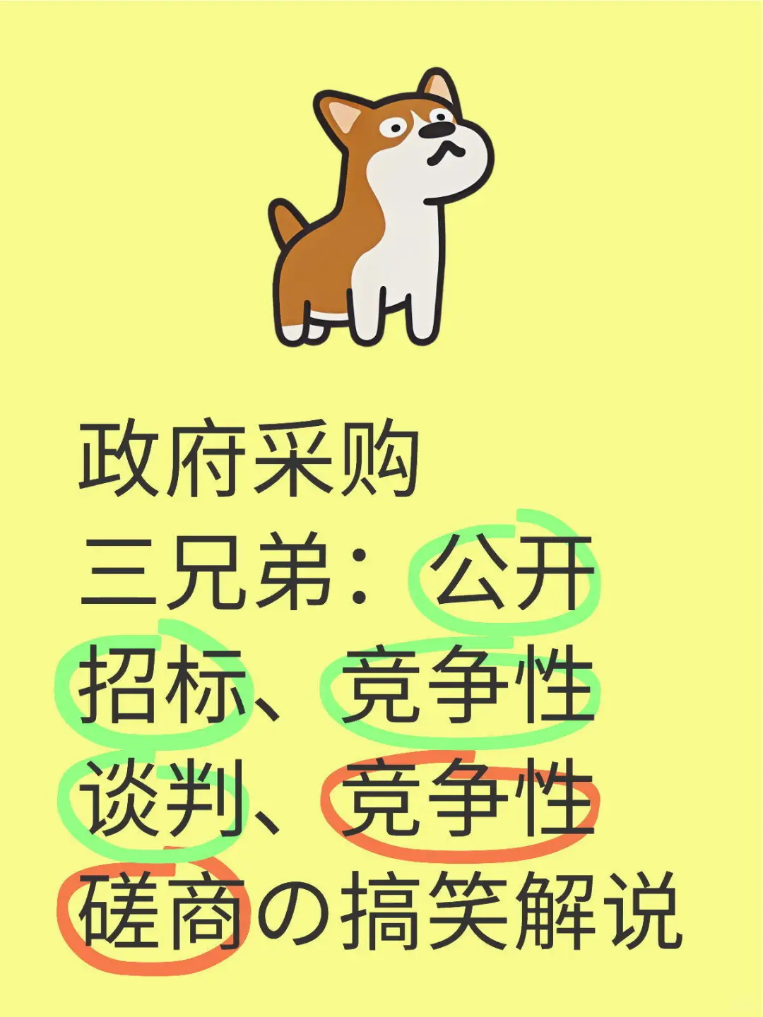 公开招标、竞争性谈判、竞争性磋商搞笑解释