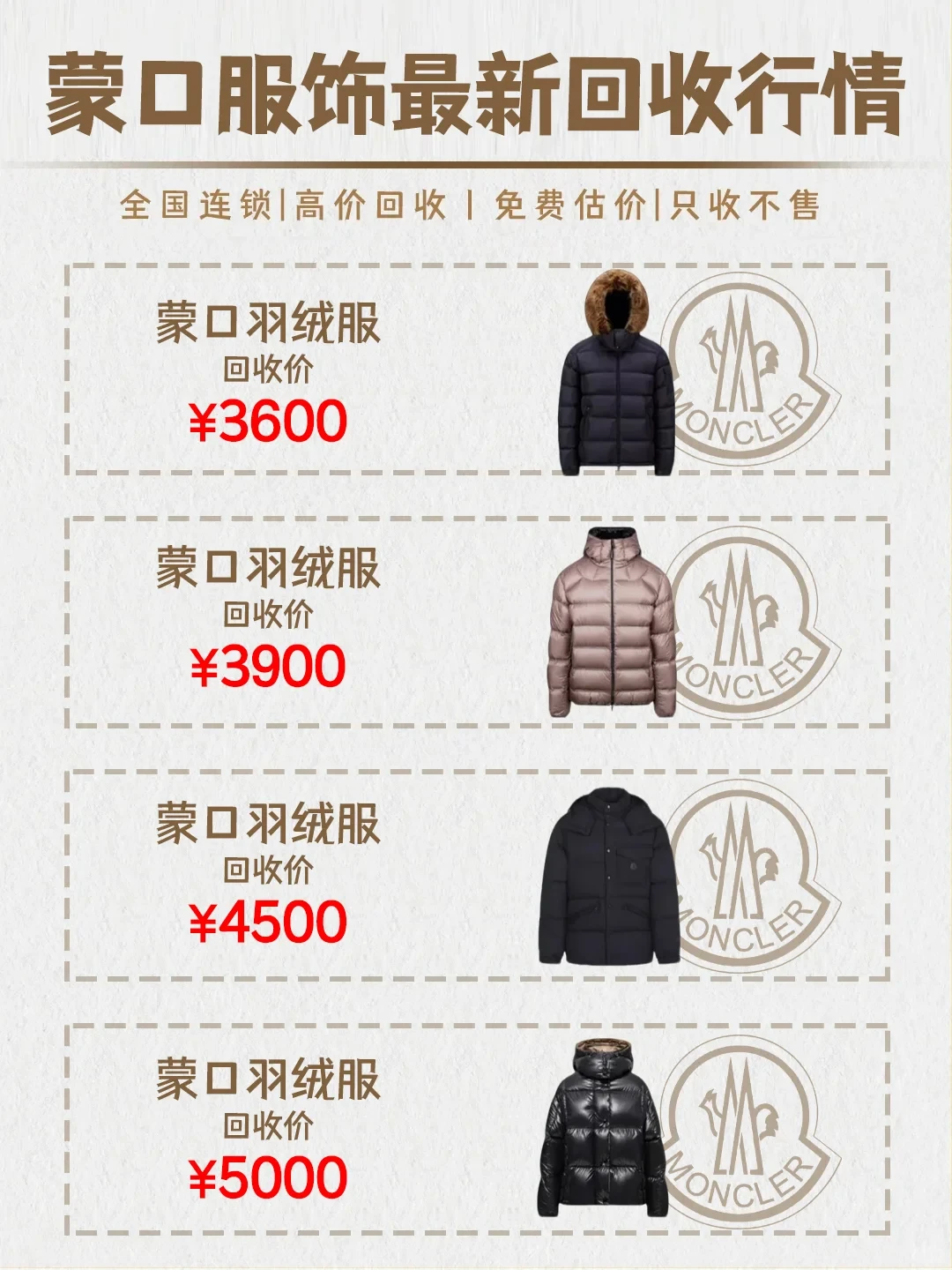 蒙口羽绒服回收行情揭秘！11月能收这个价！