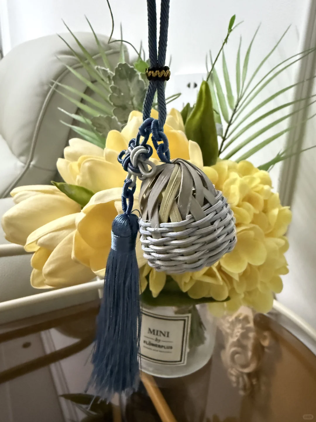 非遗竹编小香囊挂件～～～?