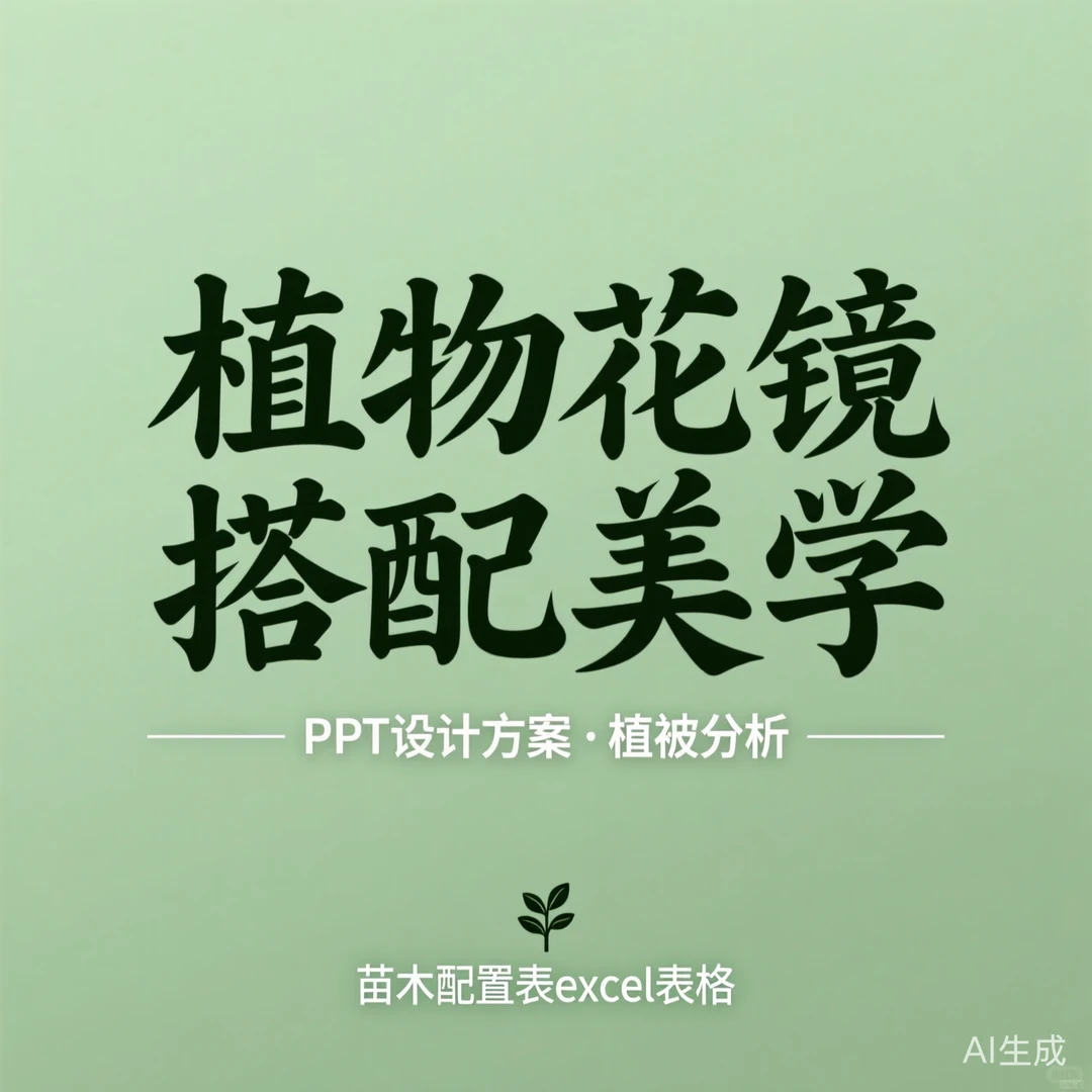 植物配置攻略·花镜设计干货PPT｜苗木分析