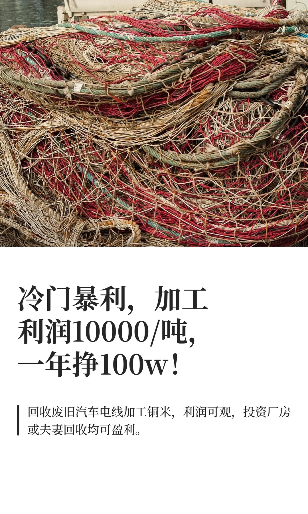 冷门暴利，加工利润10000/吨，一年挣100w！