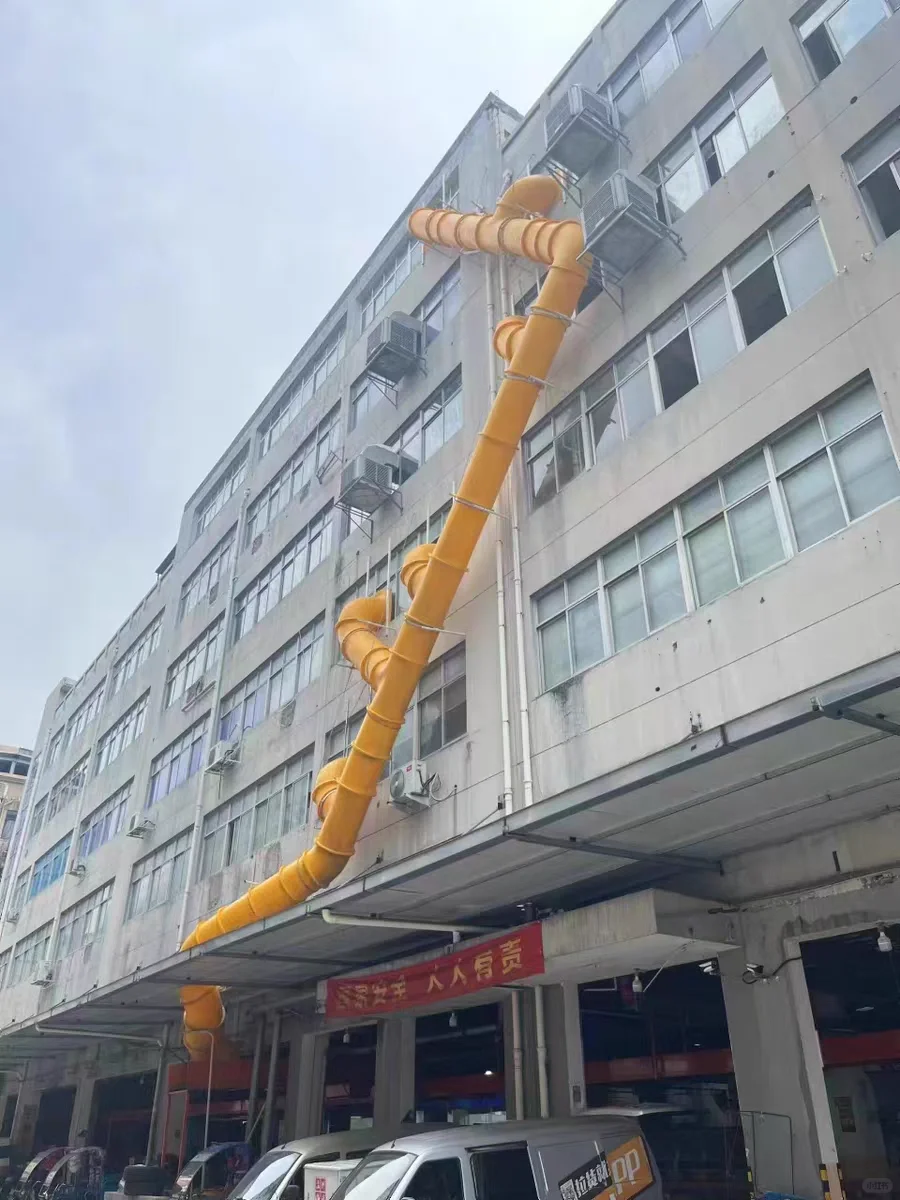 快递滑梯分拣传送带管道