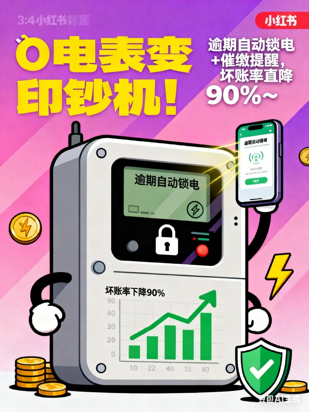 公寓智能电表逾期自动锁电！坏账降 90%