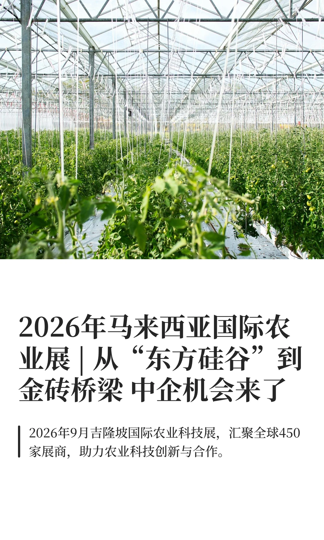 2026年马来西亚国际农业展（农化灌溉温室）