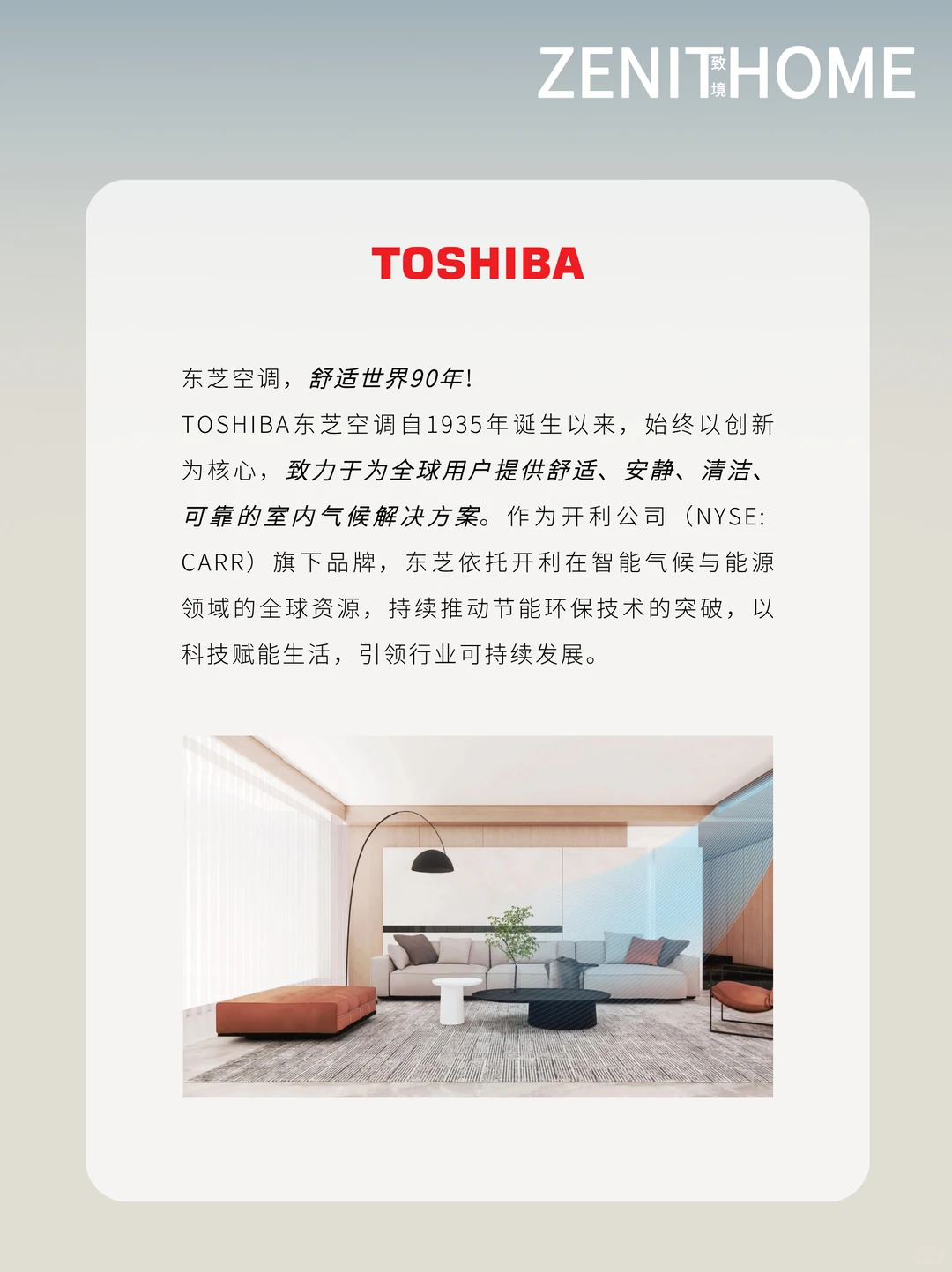 一分钟认识1个宝藏家居品牌NO.21| 东芝空调