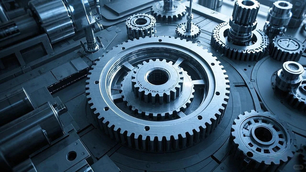 机械齿轮图片，PPT插图，科技机械