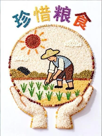 挑战五谷杂粮拼贴画596天|第45个世界粮食日