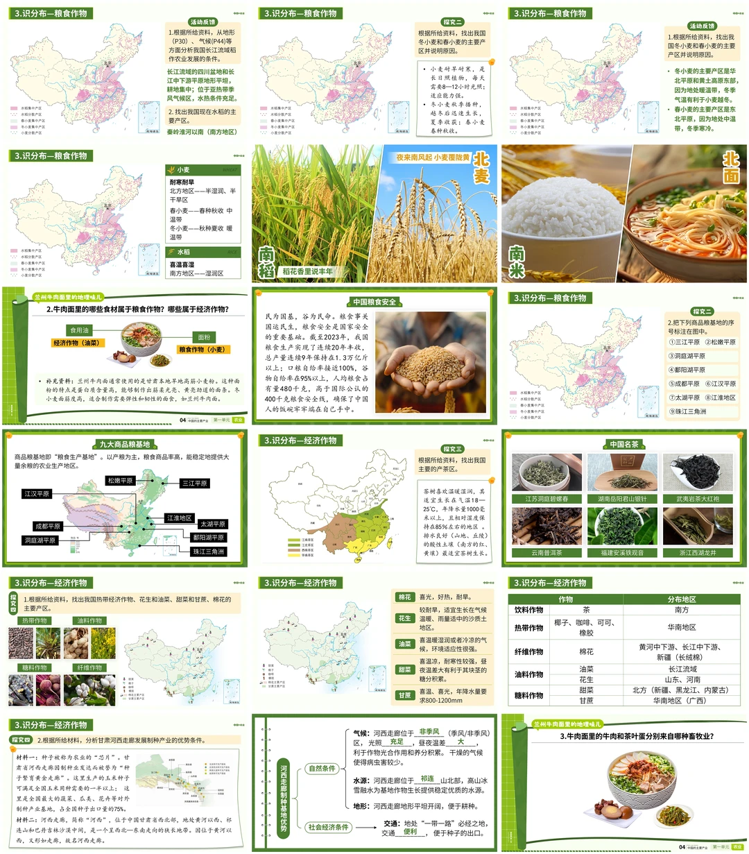 八上地理|从兰州牛肉面到《中国的农业》