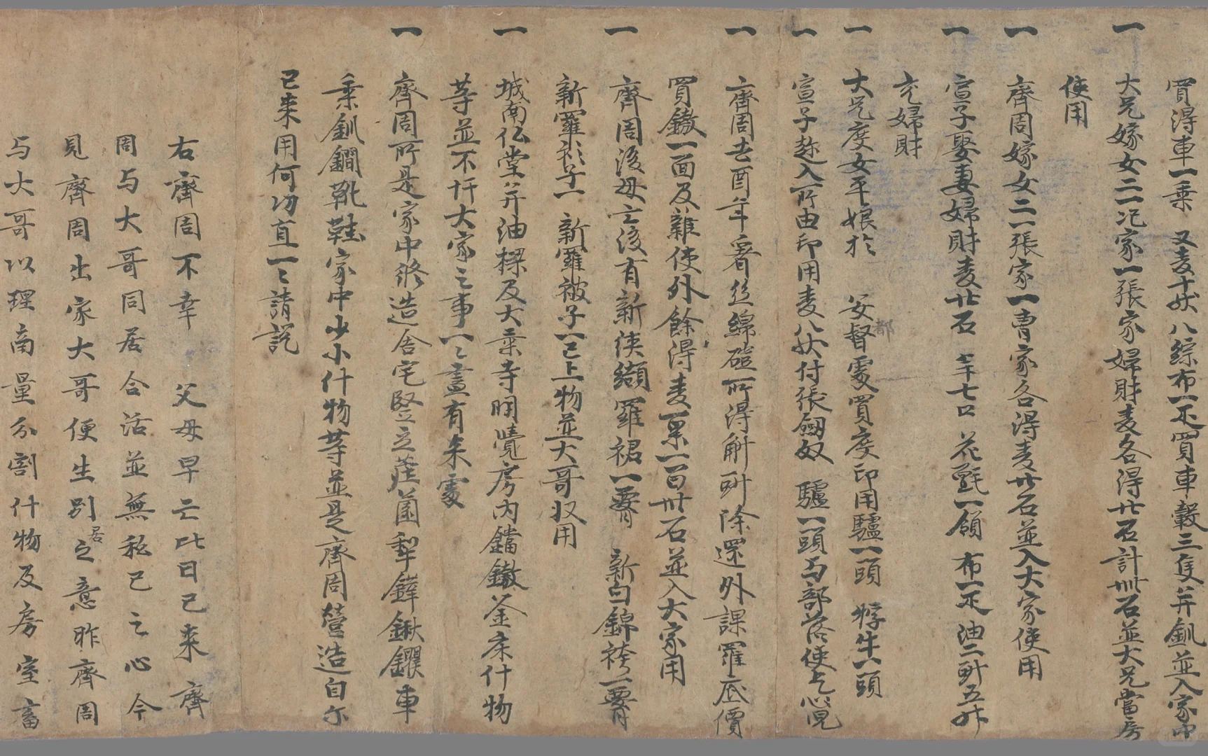 敦煌遗书中因贪图钱财分家打官司