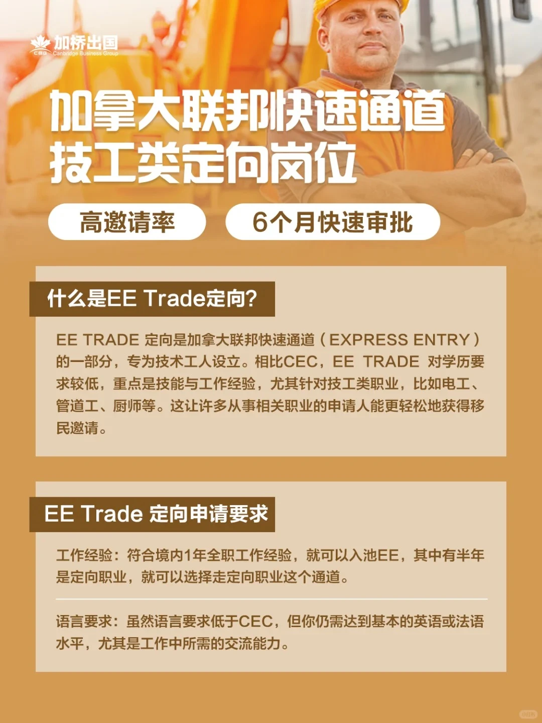 2025年新版EE定向Trade技工类详解！