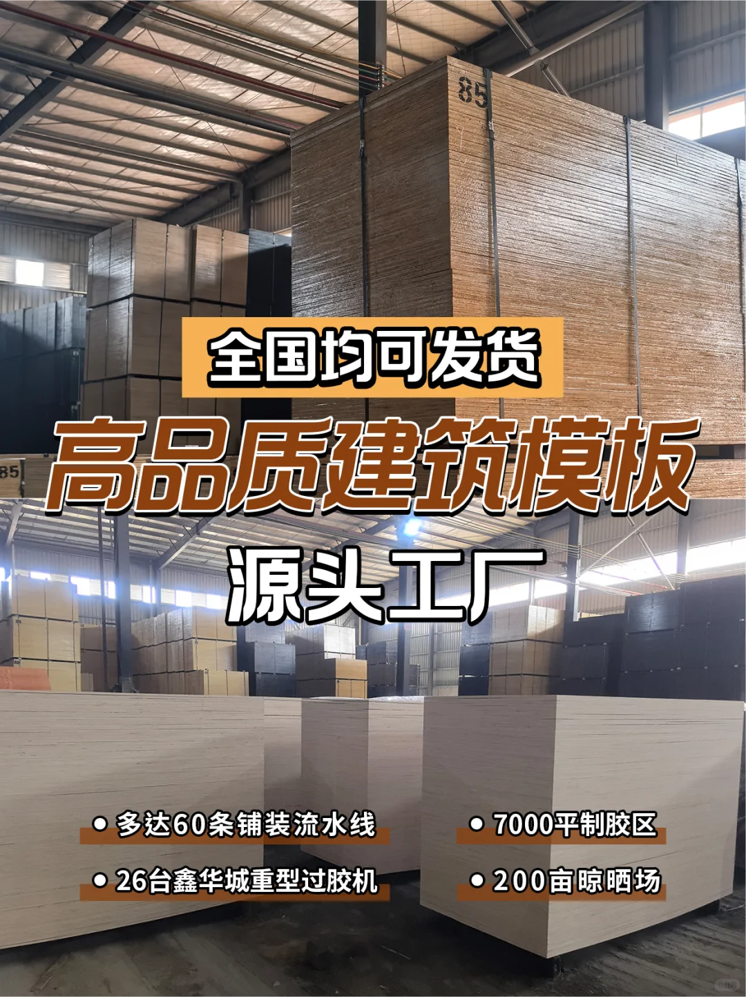 我找到了靠谱的高品质建筑模板源头工厂‼️