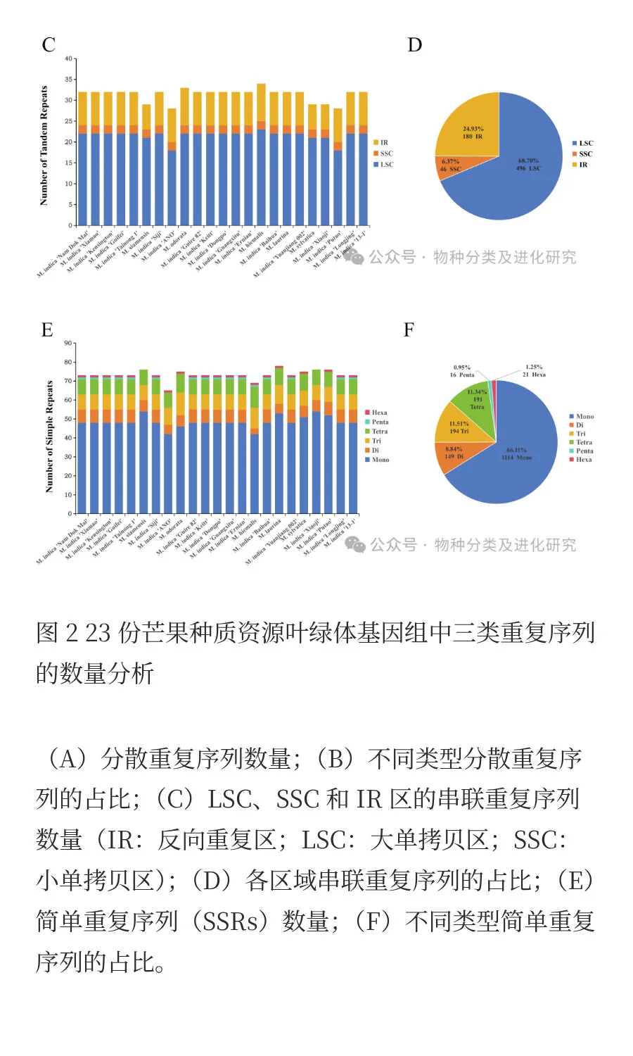 叶绿体基因组揭示芒果属较低的遗传变异率