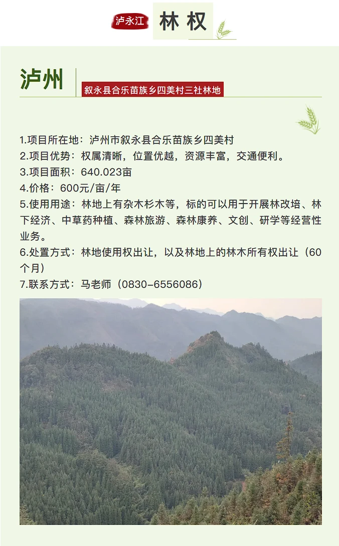 泸州 | “泸永江”农村资源要素机会清单