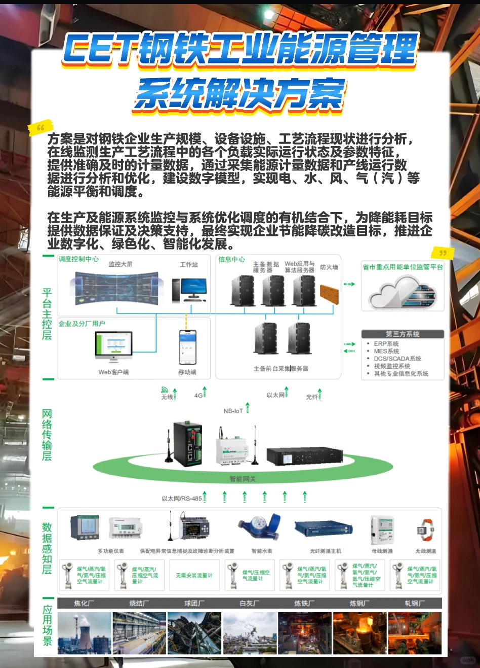钢铁工业能源管理系统解决方案
