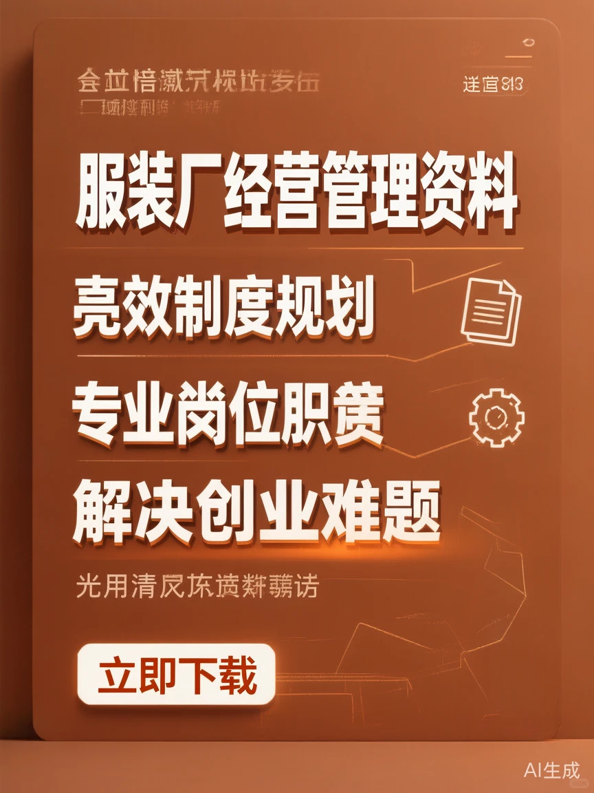 服装厂管理攻略·绩效薪酬制度干货
