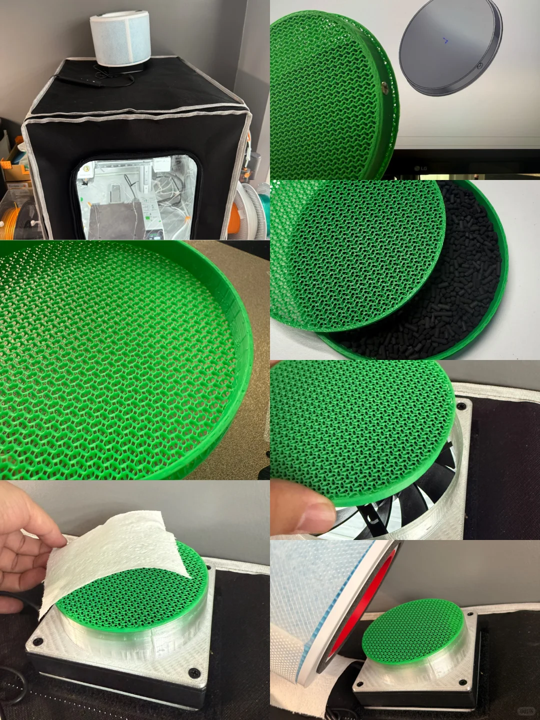 自制3D打印活性炭过滤器