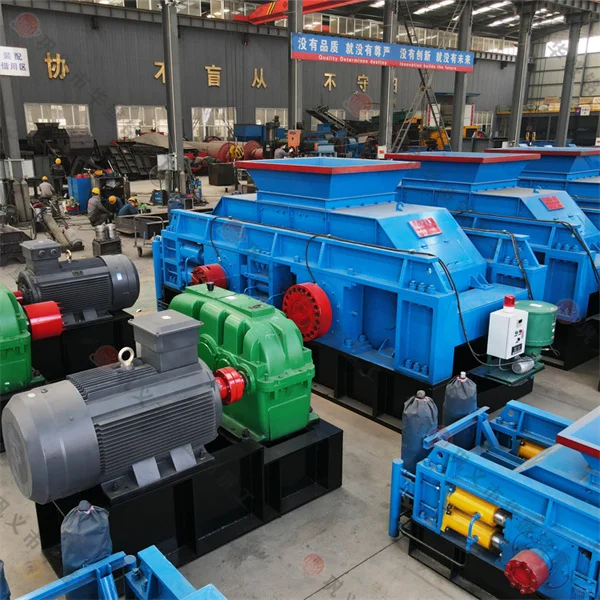 砂岩全自动数控液压对辊破碎机智能稳定