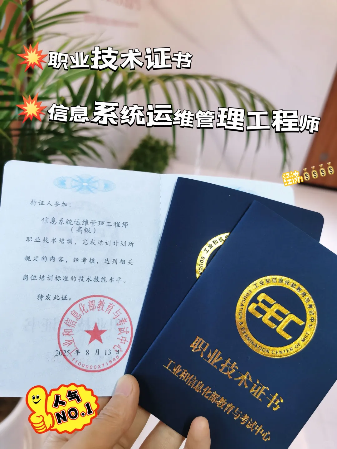 ?职业技术证书 下来了