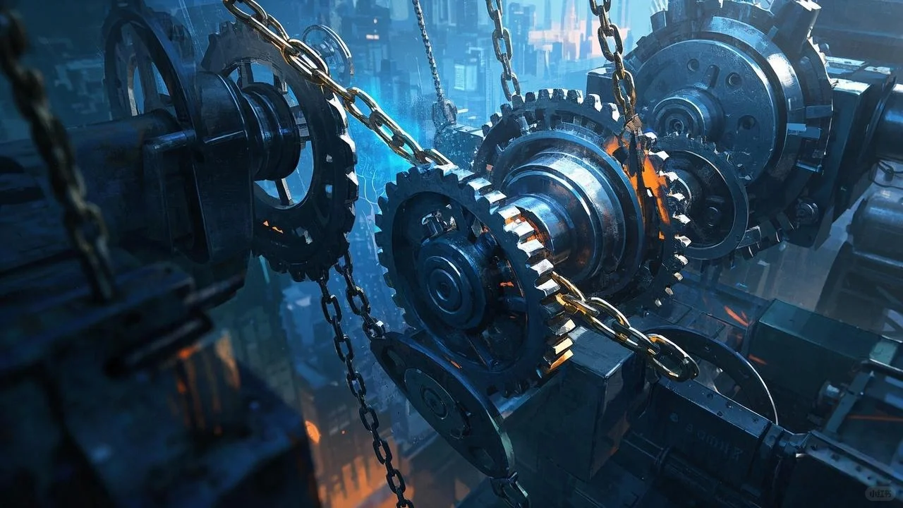 机械齿轮图片，PPT插图，科技机械