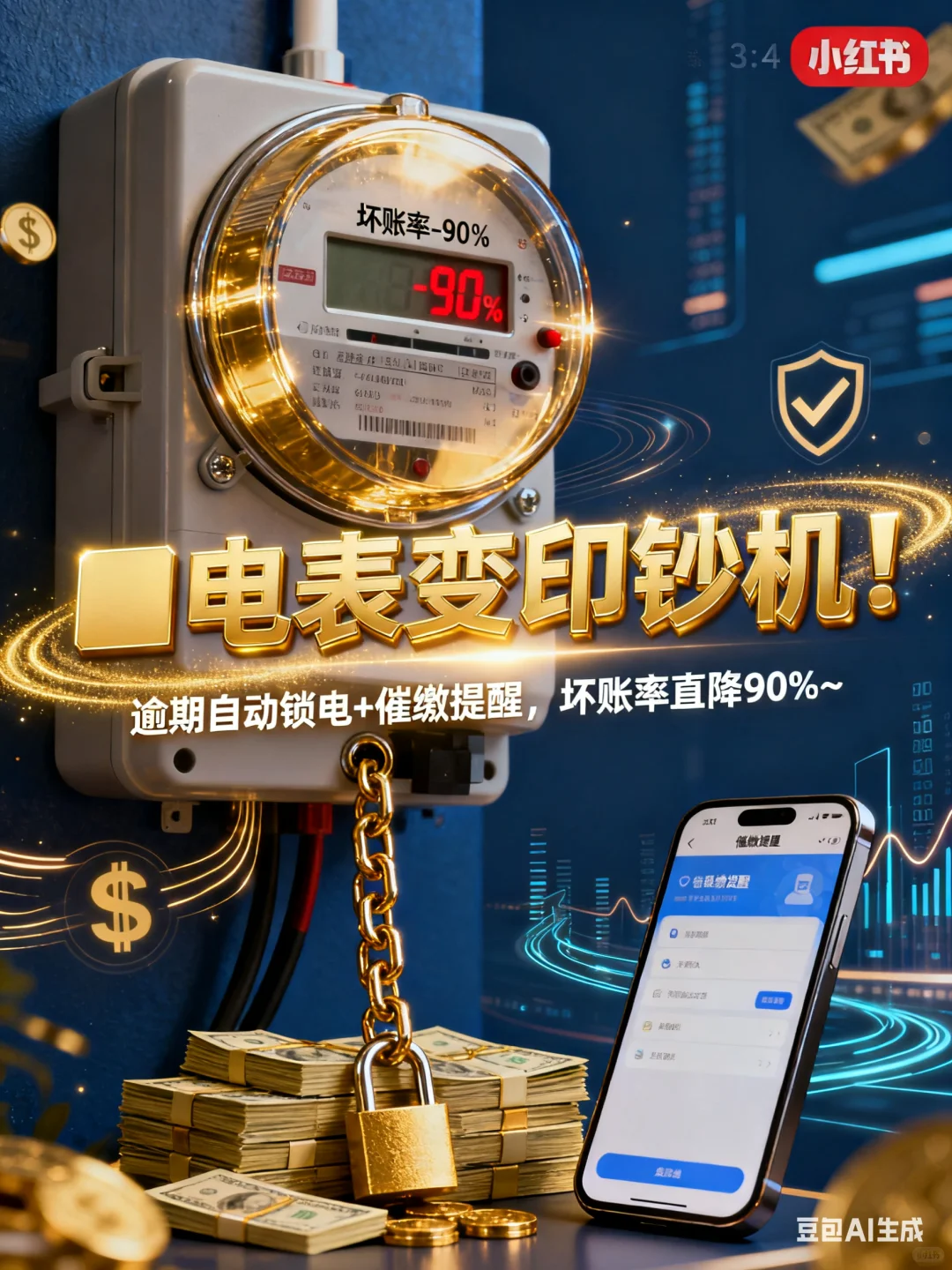 公寓智能电表逾期自动锁电！坏账降 90%